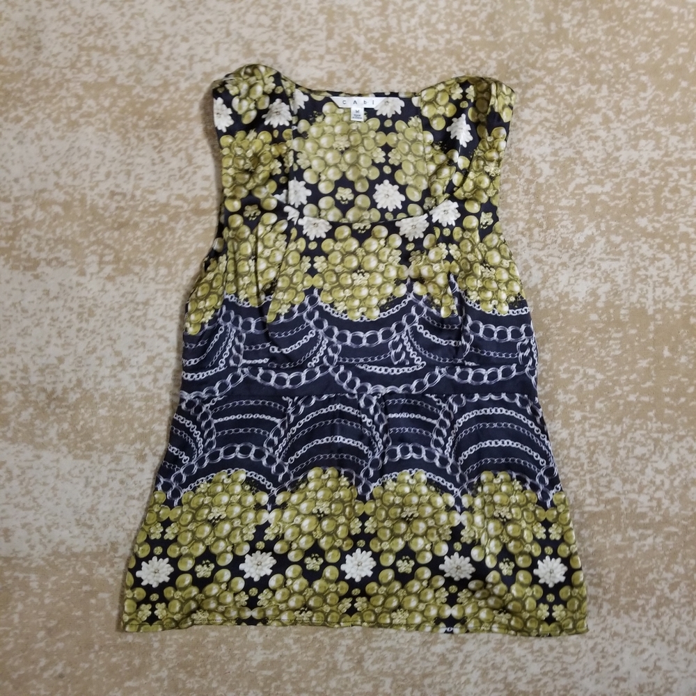 CAbi 269 Pearls and Chains silk Tank 216